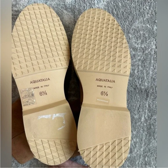 Aquatalia Maddie Whiskey Suede Platform Bootie Size 6.5 NWT Water-Resistant
